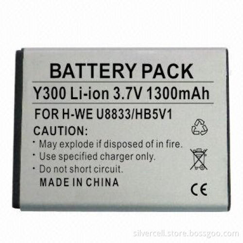 Li-ion Battery for Huawei Y300, with 1,300mAh Capacity